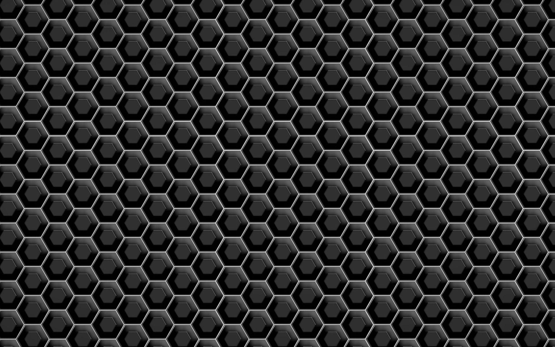 1920x1200 Metallic black hexagons Wallpaper. Hexagon wallpaper, Metallic wallpaper, Hexagon