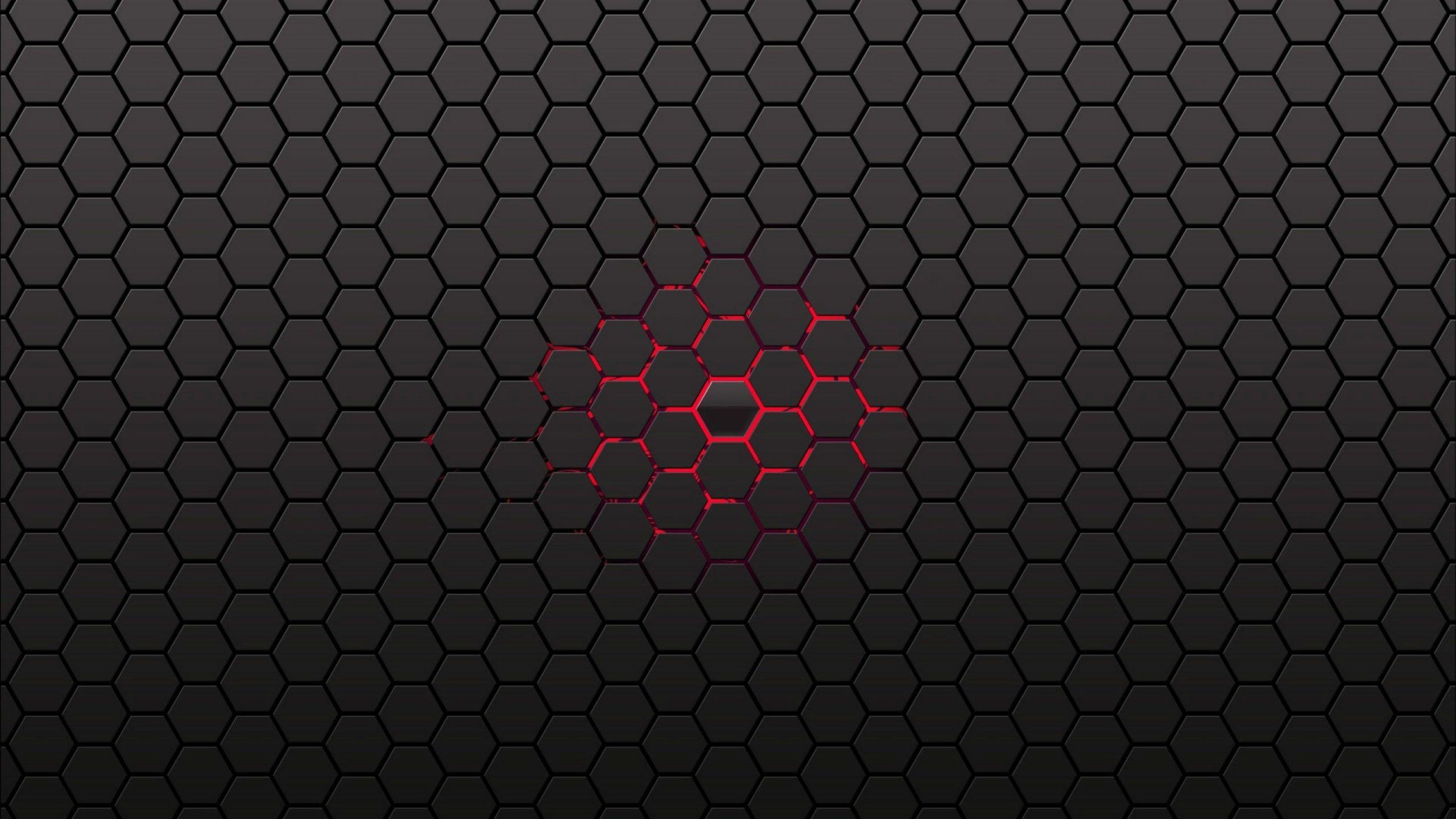 2560x1440 Red Hex Wallpaper