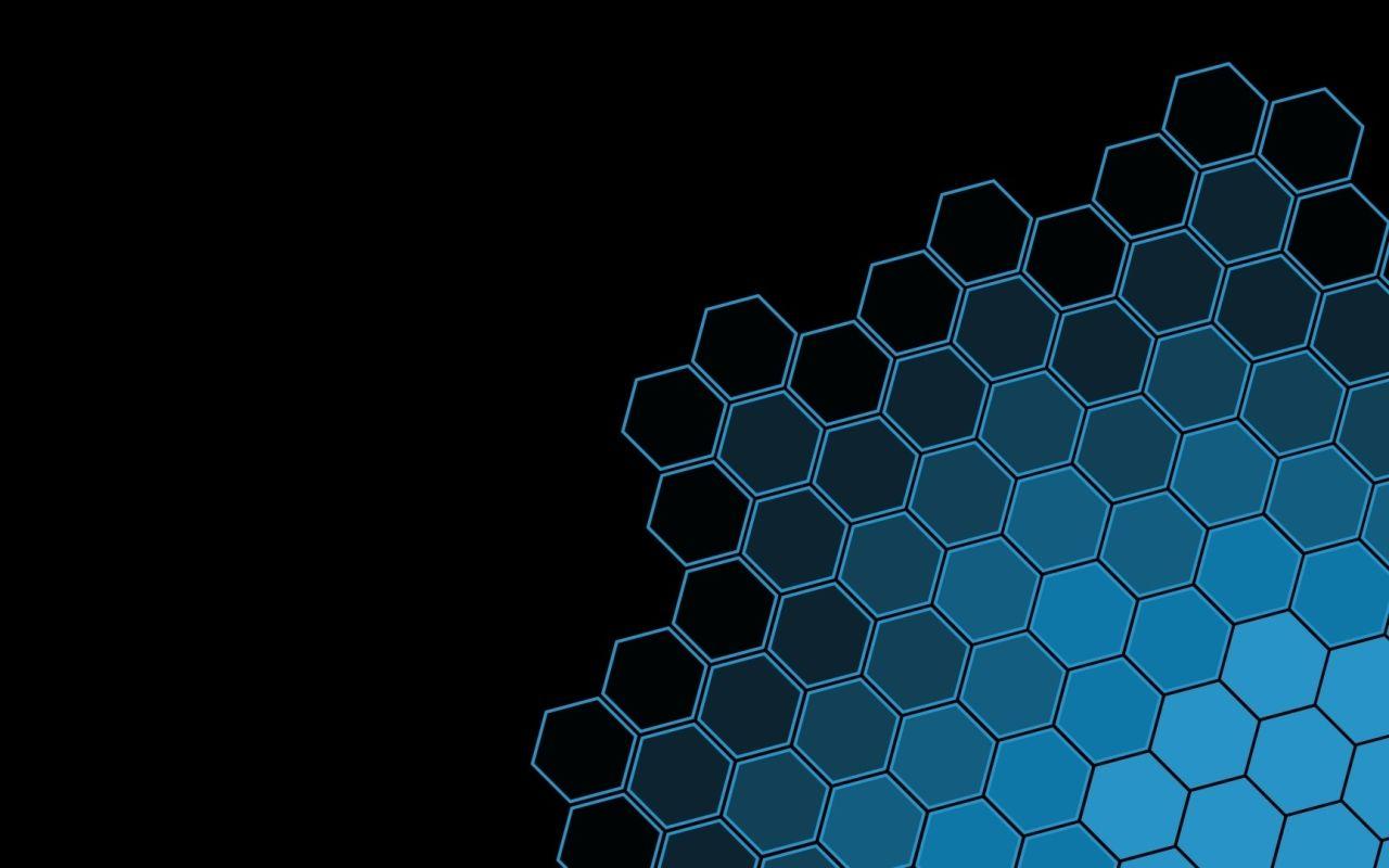 1280x800 Black Blue Hexagon Pattern 1280x800 Resolution Wallpaper, HD Abstract 4K Wallpaper, Image, Photo and Background