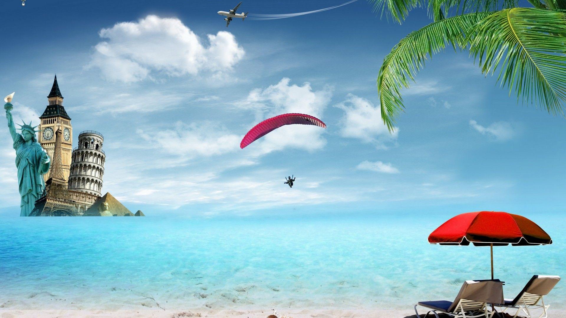 1920x1080 Summer, vacation, travel, trip, beach, sand, relax wallpaper
