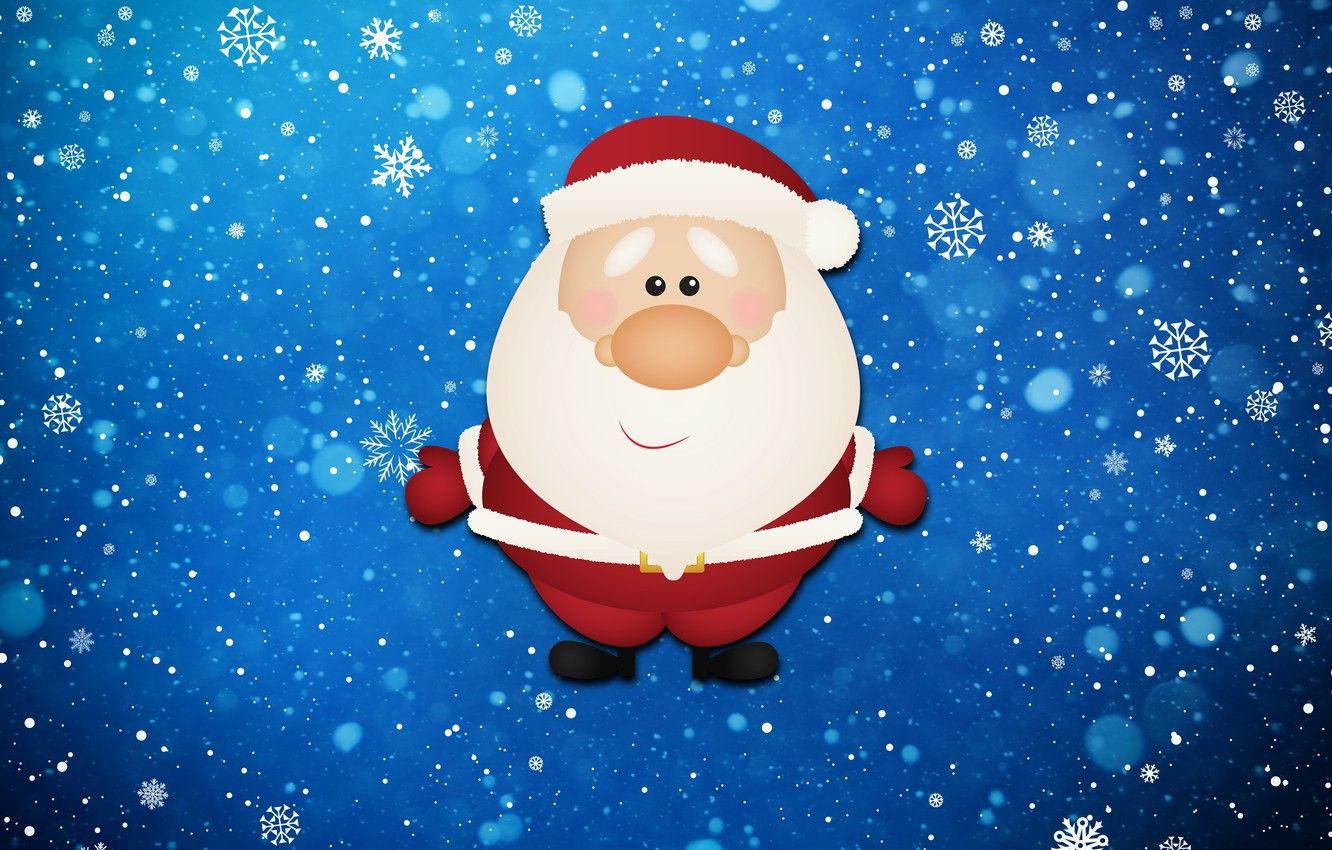 1332x850 Wallpaper Minimalism, Snow, Christmas, Costume, Snowflakes, Background, New year, Santa, Beard, Holiday, Santa Claus, Klaus, Santa Claus, Grandpa, Grandfather, Santa Claus image for desktop, section новый год