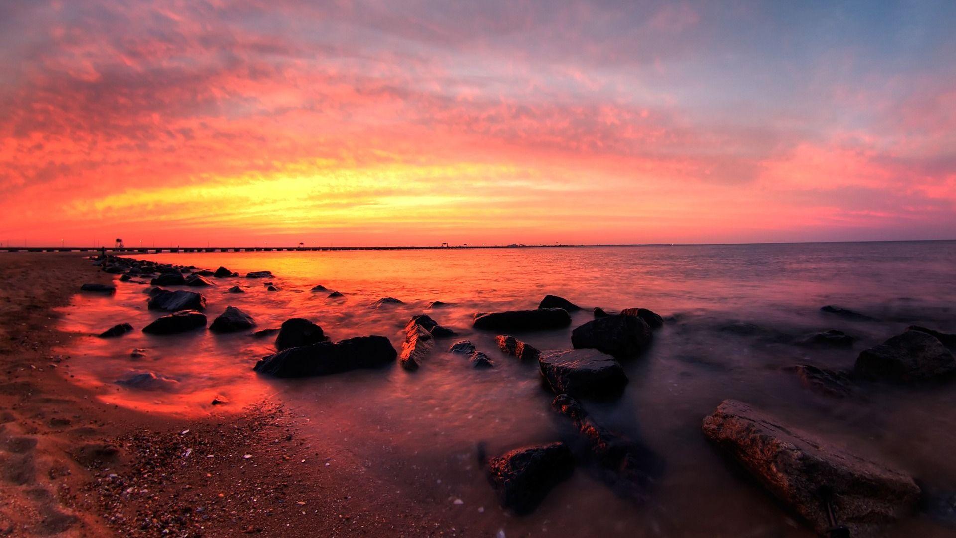1920x1080 Download Free Modern Beautiful Landscape Sunset The Wallpaper