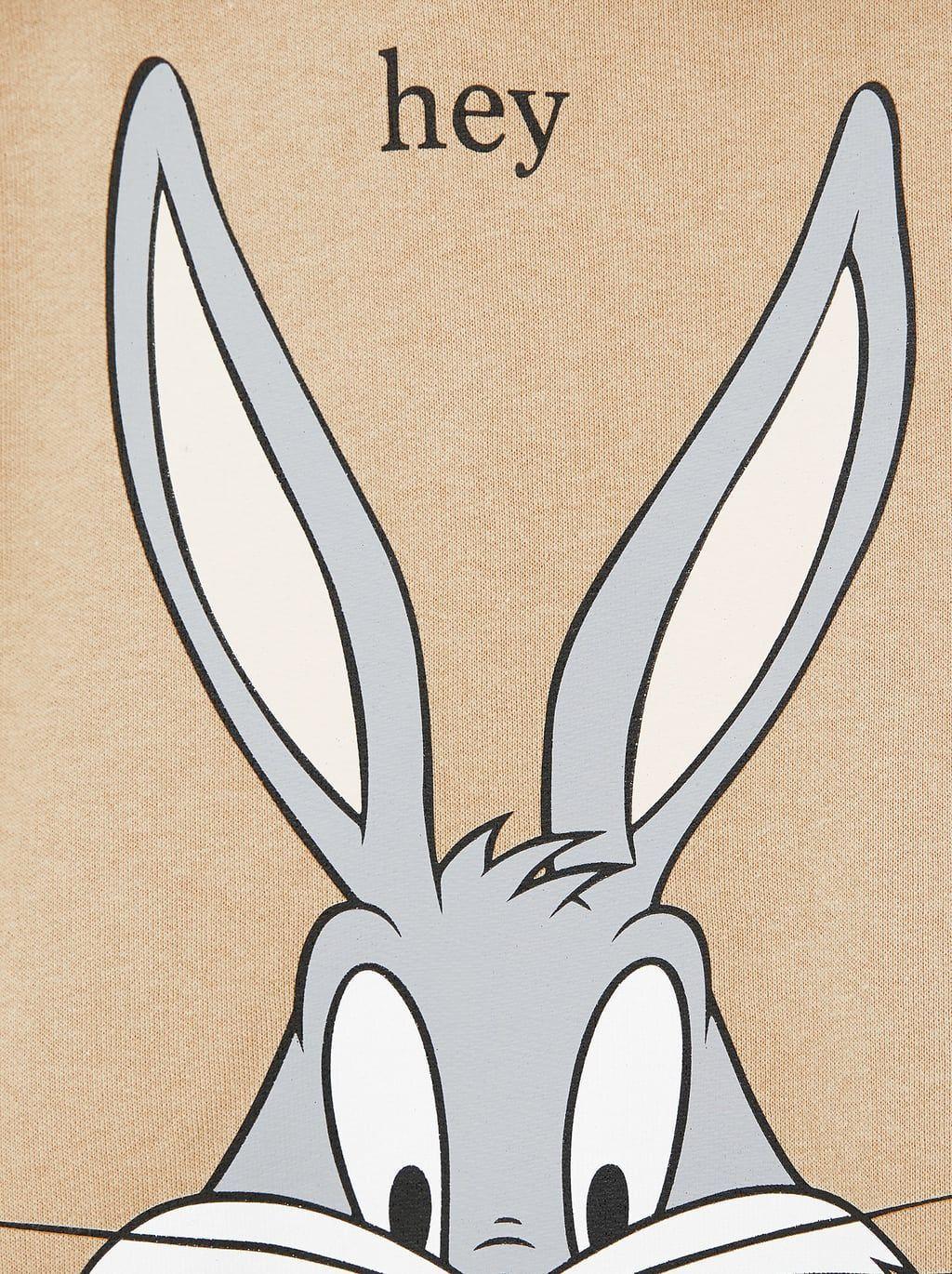 1024x1370 Image 5 of ©BUGS BUNNY SWEATSHIRT from Zara. Bunny wallpaper, Looney tunes wallpaper, Cartoon wallpaper