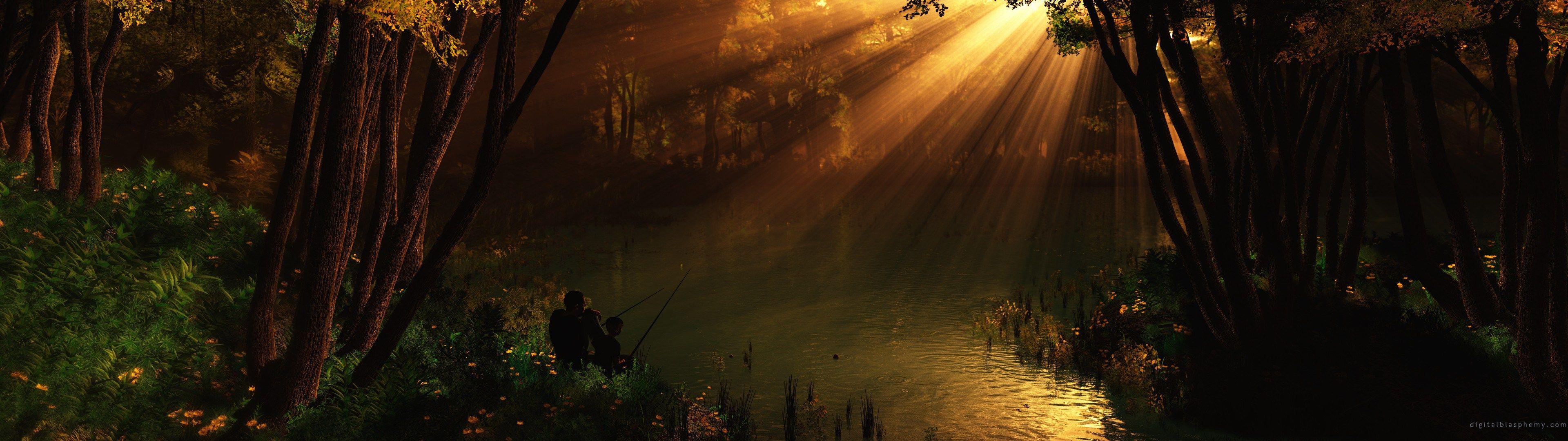 3840x1080 Zendha: 3840x1080 Dual Monitor Wallpaper