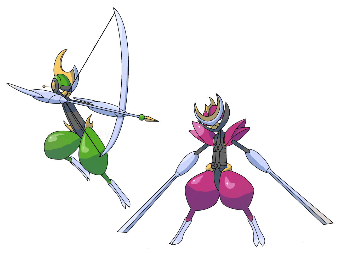 1300x966 MEGA BISHARP X and MEGA BISHARP Y. Pokemon picture, Pokemon fan art, Pokemon
