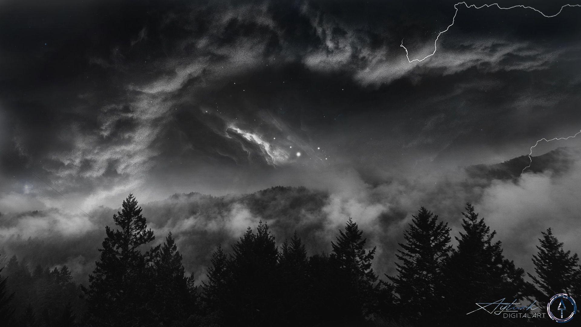 1920x1080 Storm, Nature, Black & White [1920x1080]