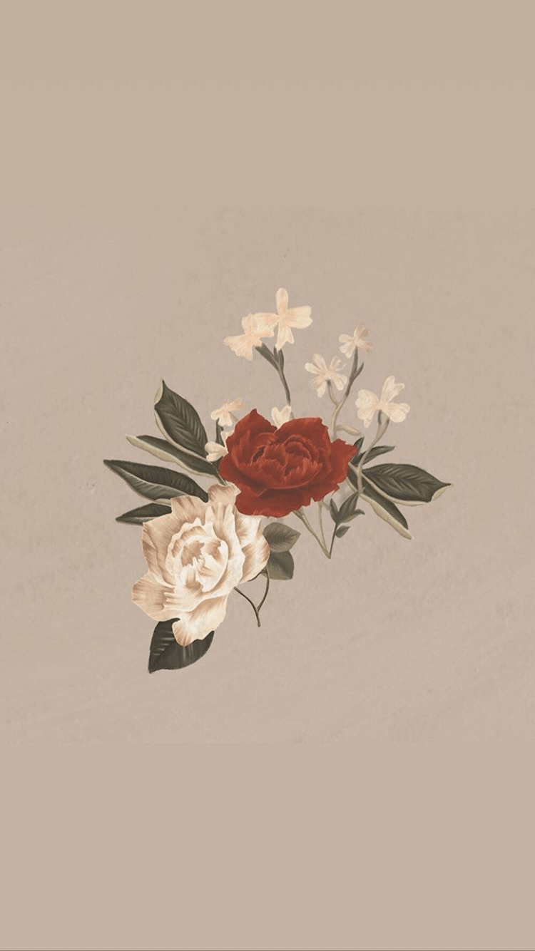 750x1334 Vintage Flower Wallpaper With Quotes Png & Free Vintage Flower Wallpaper With Quotes.png Transparent Image