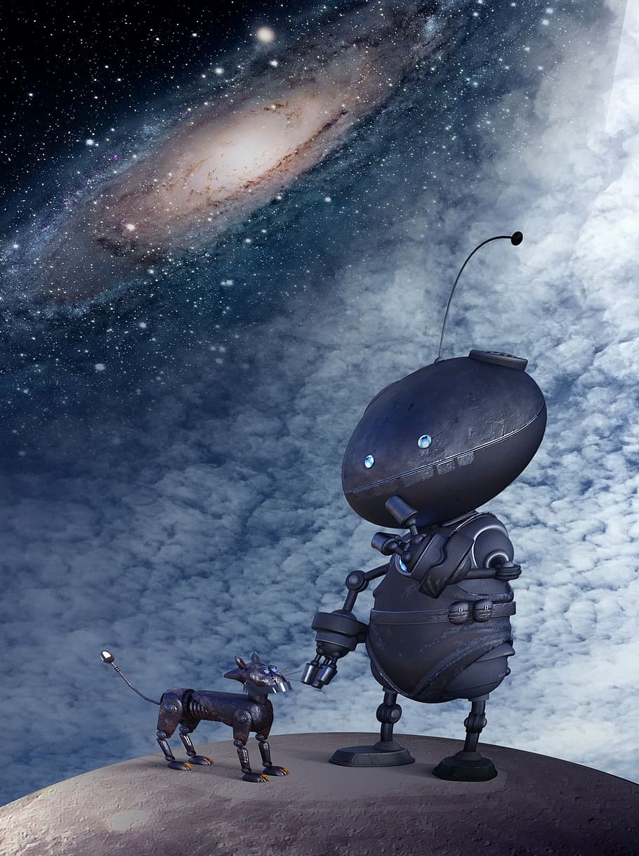 910x1218 two, robots, galaxy wallpaper, home, lost, alone, cosmos, robot, space walk, mood