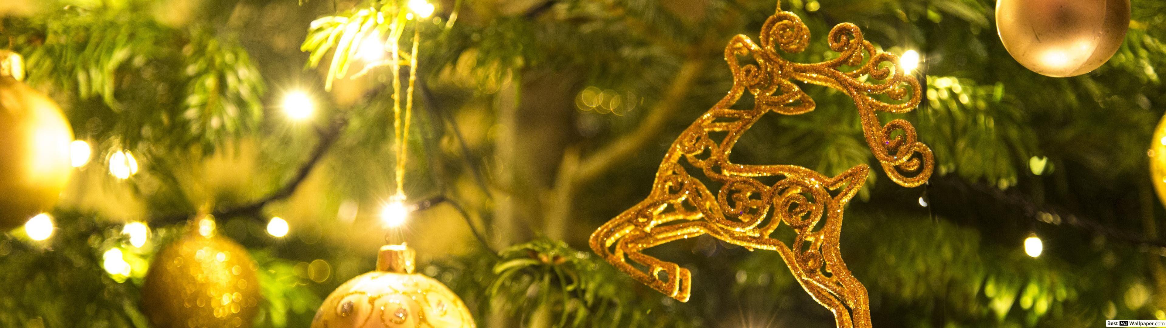 3840x1080 Christmas Dual Monitor Wallpaper
