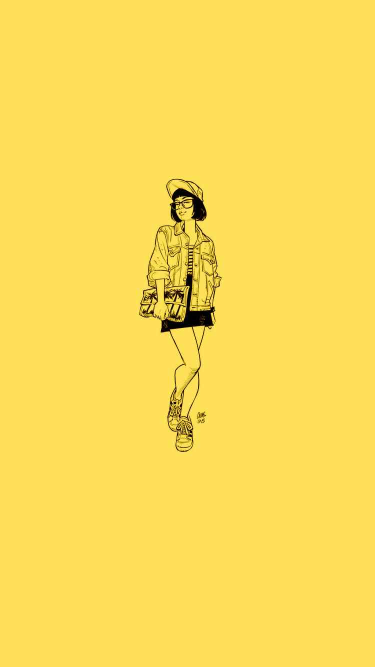 750x1334 Yellow Aesthetic Wallpaper iPhone