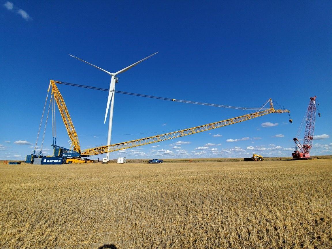 1152x864 SARENS Installs Several Wind Turbines at Whitla Wind Project in Alberta, Canada