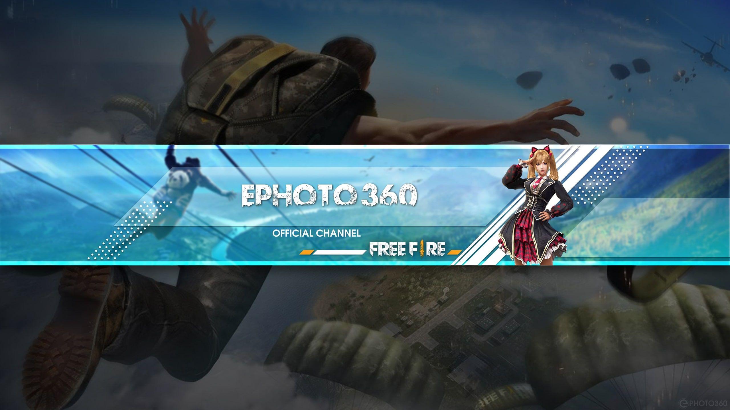 2560x1440 Tạo biểu ngữ Youtube Free Fire của riêng bạn trực tuyến miễn phí