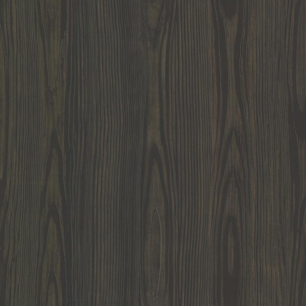 1000x1000 Brewster Tanice Dark Brown Faux Wood Texture Paper Strippable Roll Wallpaper (Covers 74.3 sq. ft.)-HZN43054 Home Depot