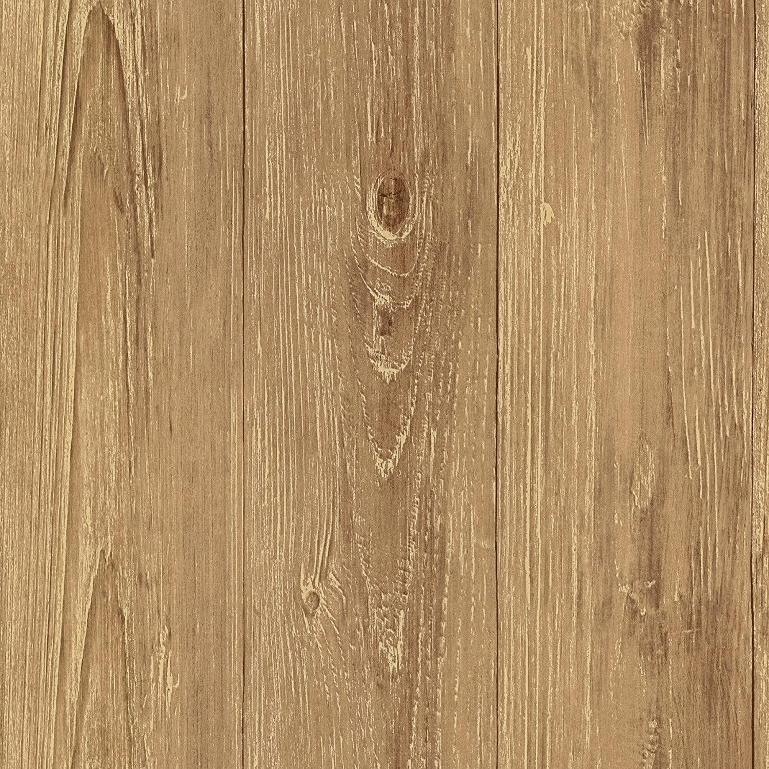 1500x1500 Chesapeake TLL01442 Ferox Wheat Wood Texture Wallpaper, Brown