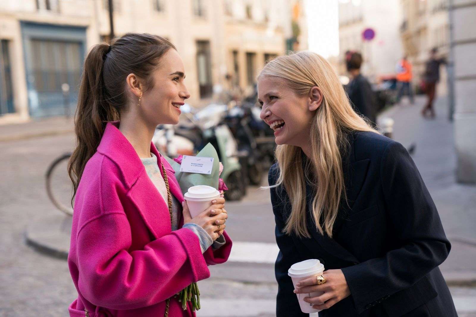 1600x1066 Lily Collins & Ashley Park in Paris (2020) HD