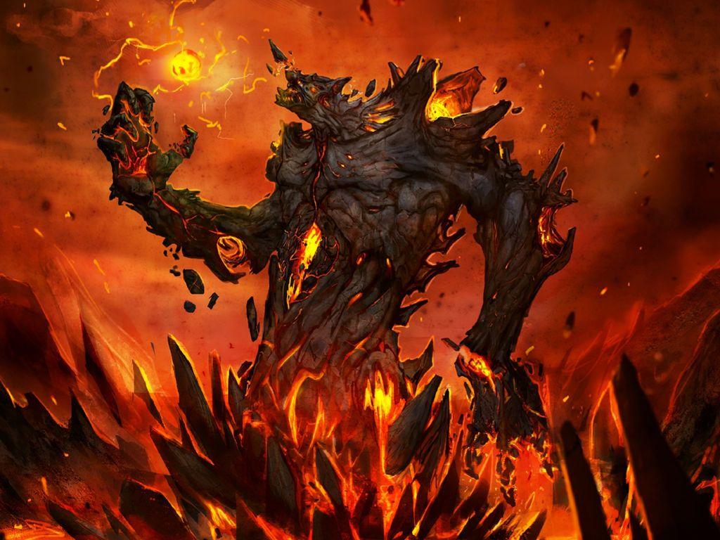 1024x768 My Free Wallpaper Wallpaper : Fire Elemental