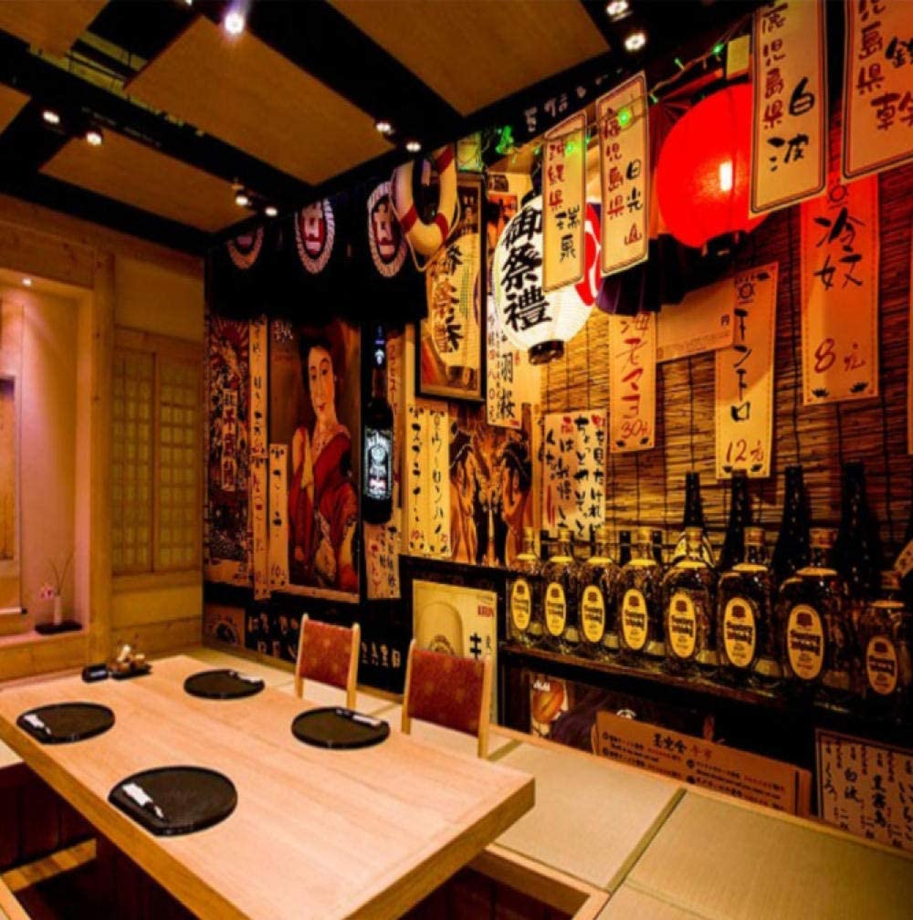 1000x1008 Wxmztt Japanese Retro Street Izakaya Night View 3D Photo Wallpaper For Cuisine Sushi Ramen Restaurant Industrial Mural Wall Paper 3D 200X140Cm
