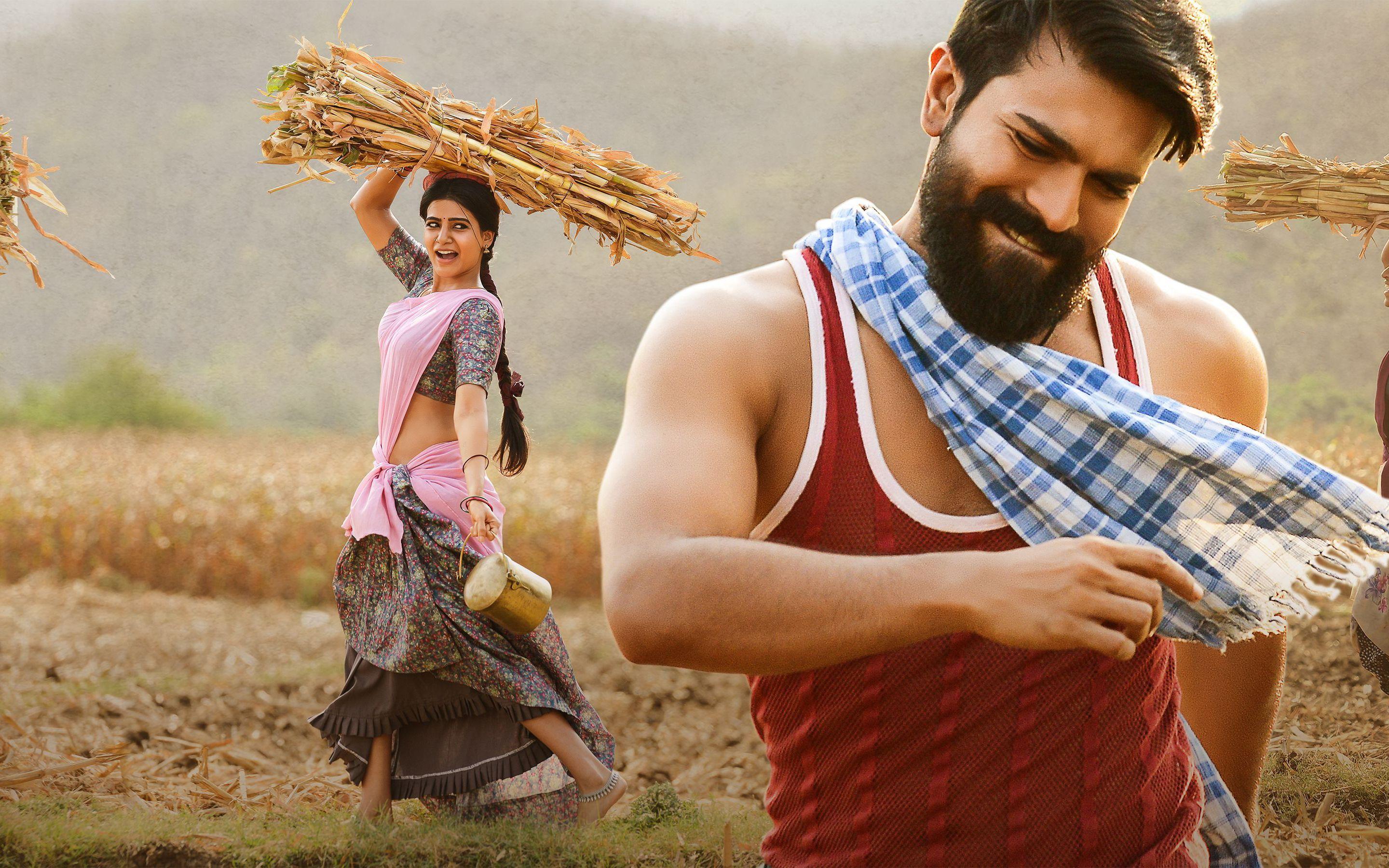 2880x1800 Samantha Ram Charan in Rangasthalam Wallpaper
