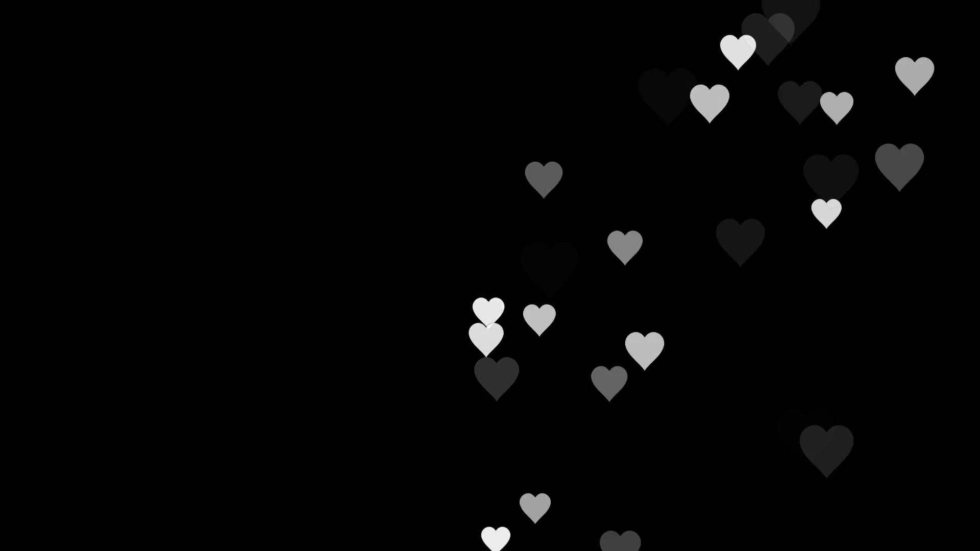 1920x1080 Black and White Hearts hình nền