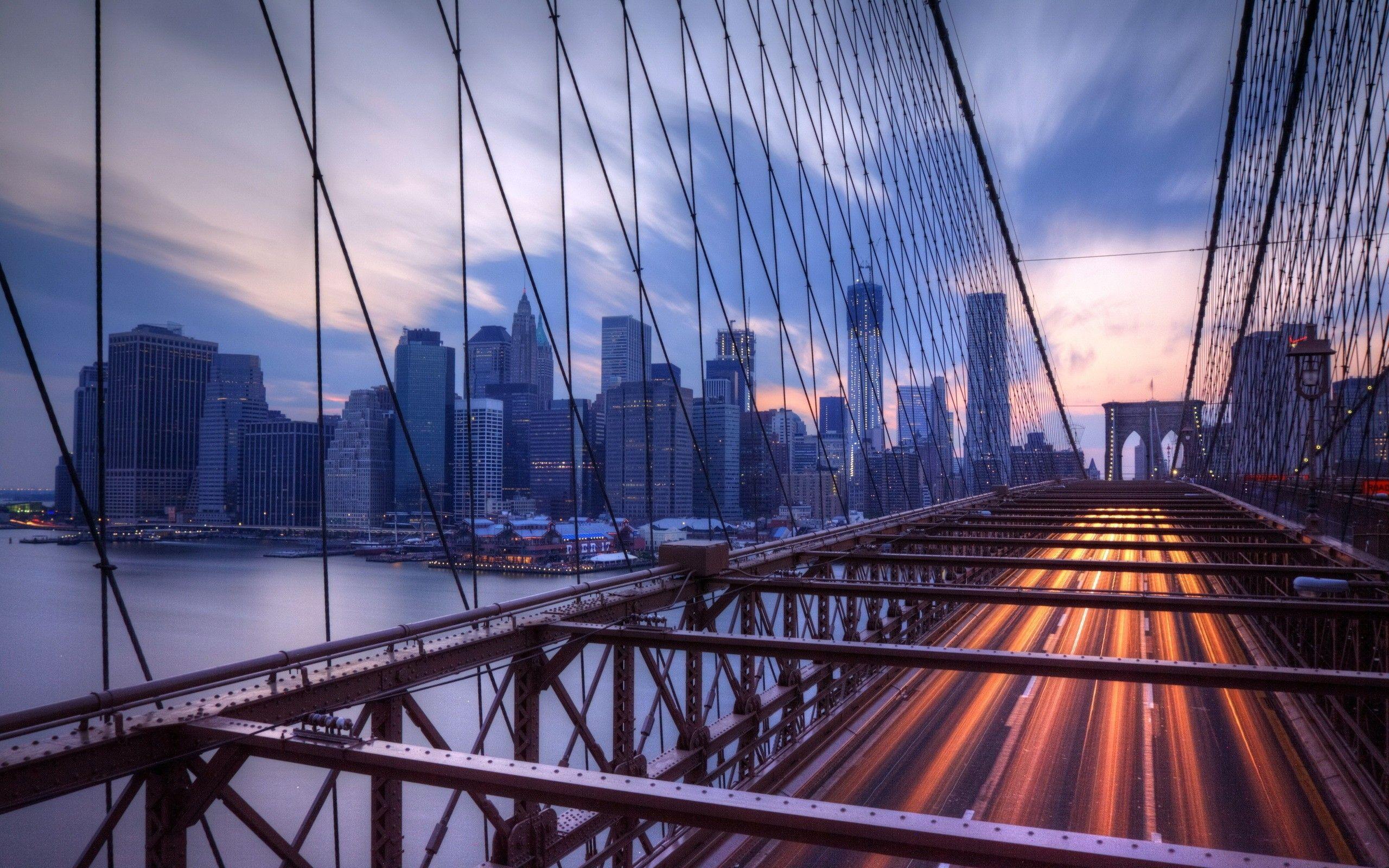 2560x1600 New York City Manhattan Bridge Wallpaper