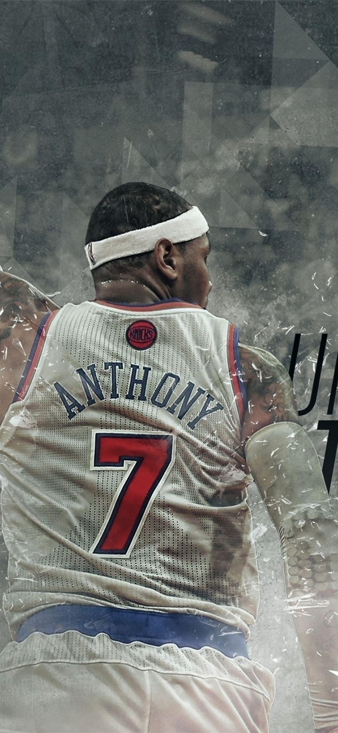 1125x2436 Carmelo Anthony New York Knicks Basketball iPhone 11 Wallpaper Free Download
