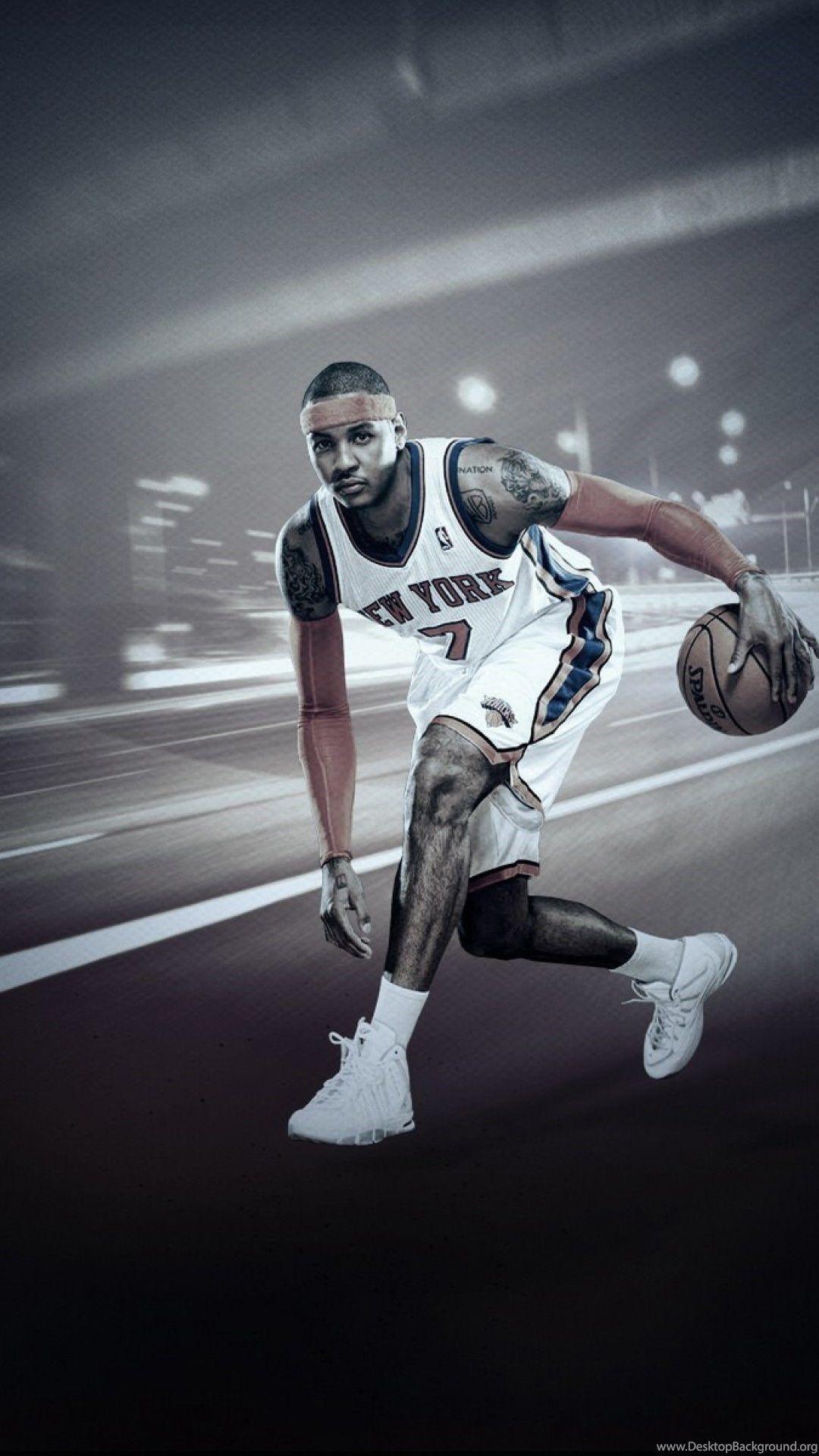 1080x1920 Carmelo Anthony From New York Knicks NBA Wallpaper For iPhone 6 Plus Desktop Background