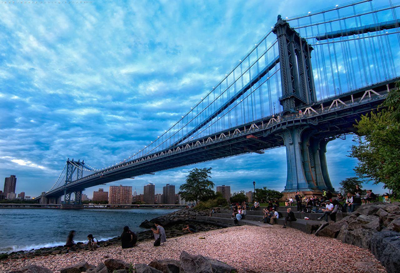 1280x874 Picture New York City USA brooklyn bridge Bridges Cities