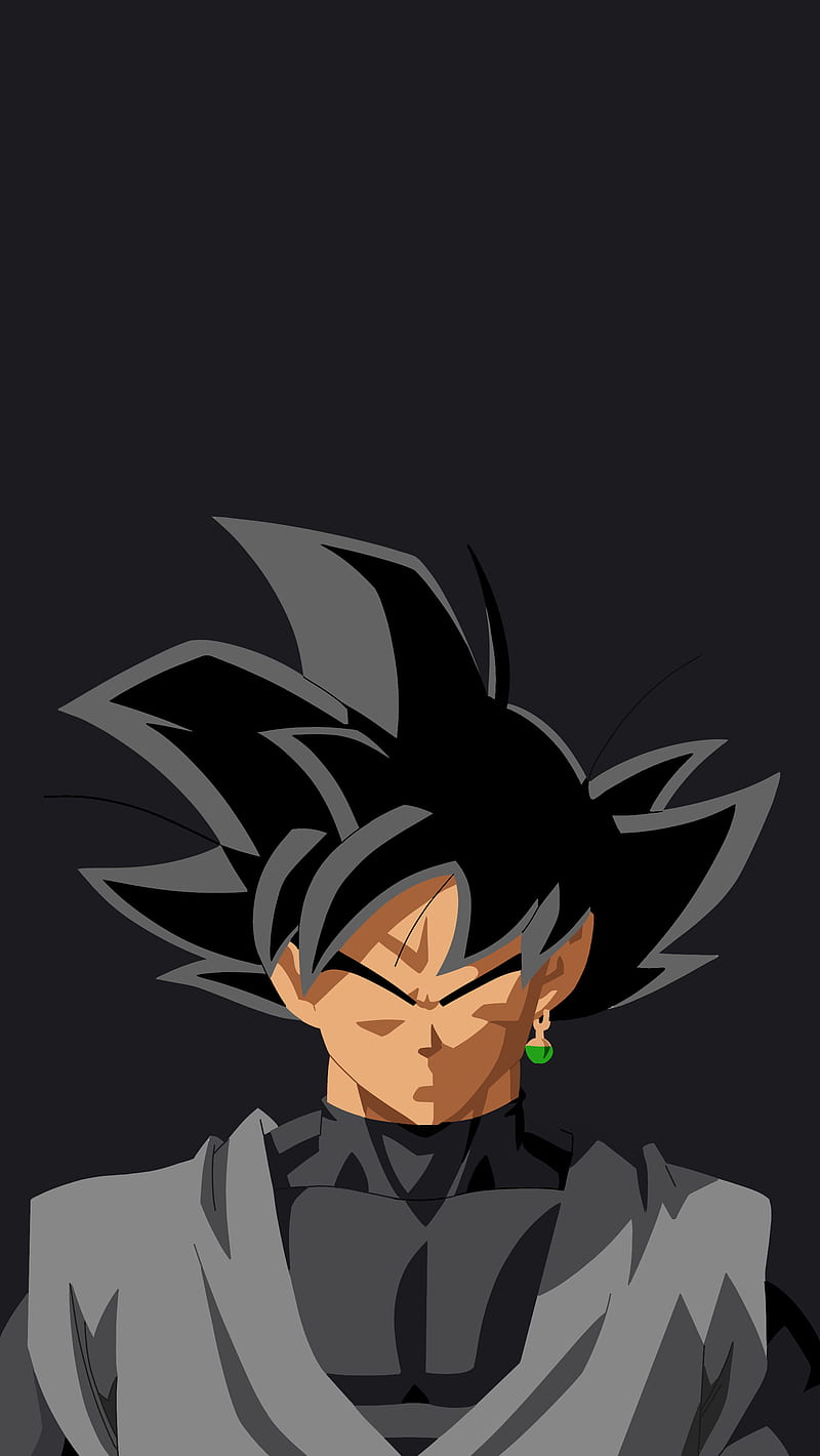 800x1420 Black Goku, dragon ball, minimalism, minimalist, HD phone wallpaper