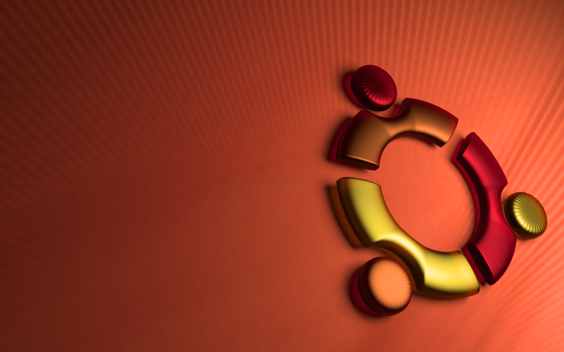 1920x1200 Ubuntu 3D Logo Render Desktop Wallpaper