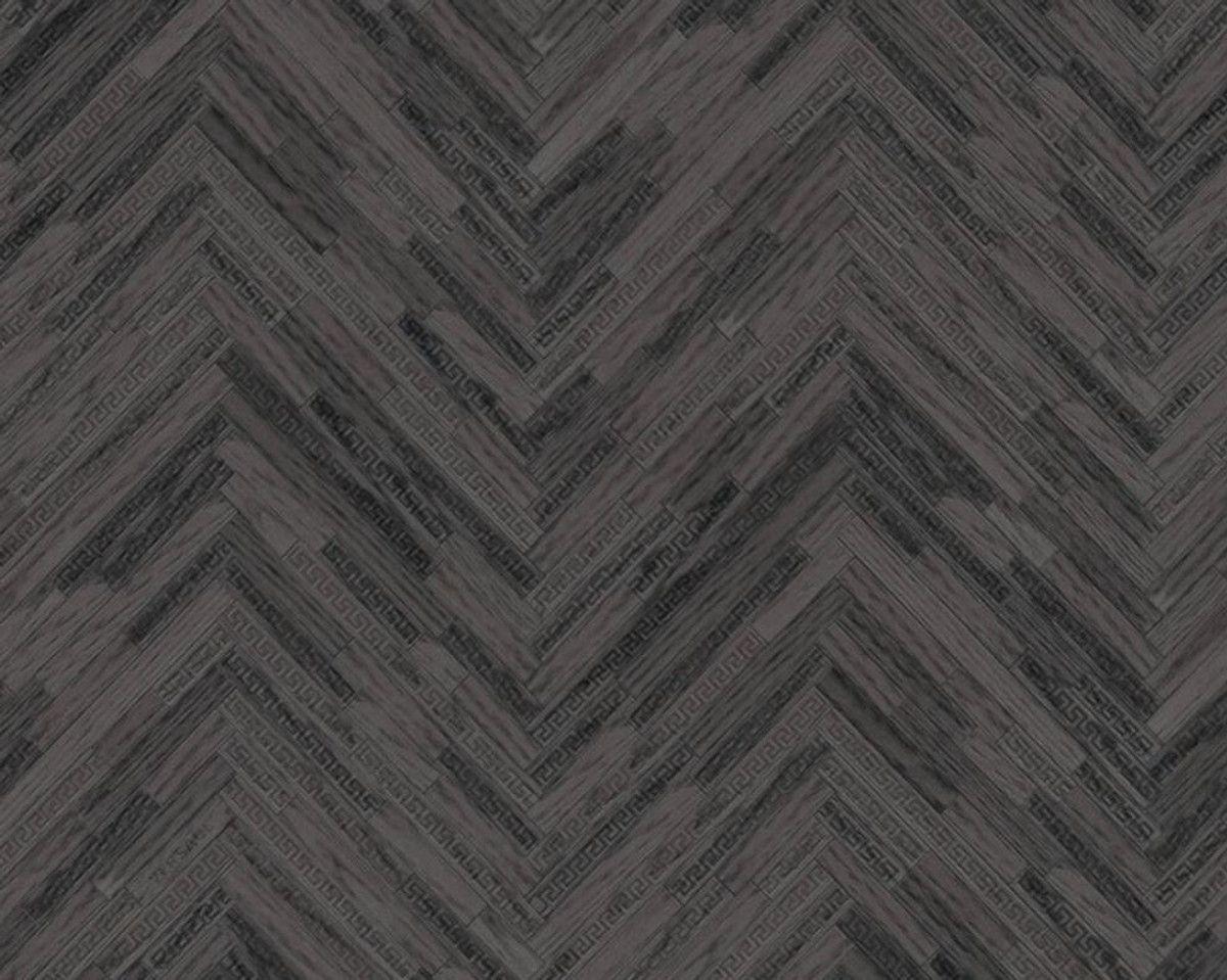 1200x959 Versace Designer Baroque Non Woven Wallpaper IV 37051 4 Gray / Black With Wood Structure Quality Designer Wallpaper Versace Wallpaper Versace IV