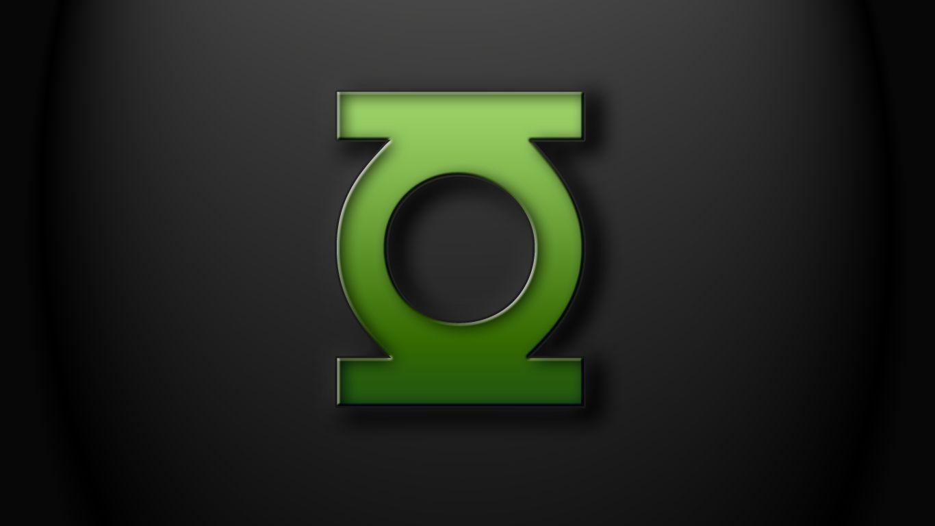 1366x768 green lantern logo on black