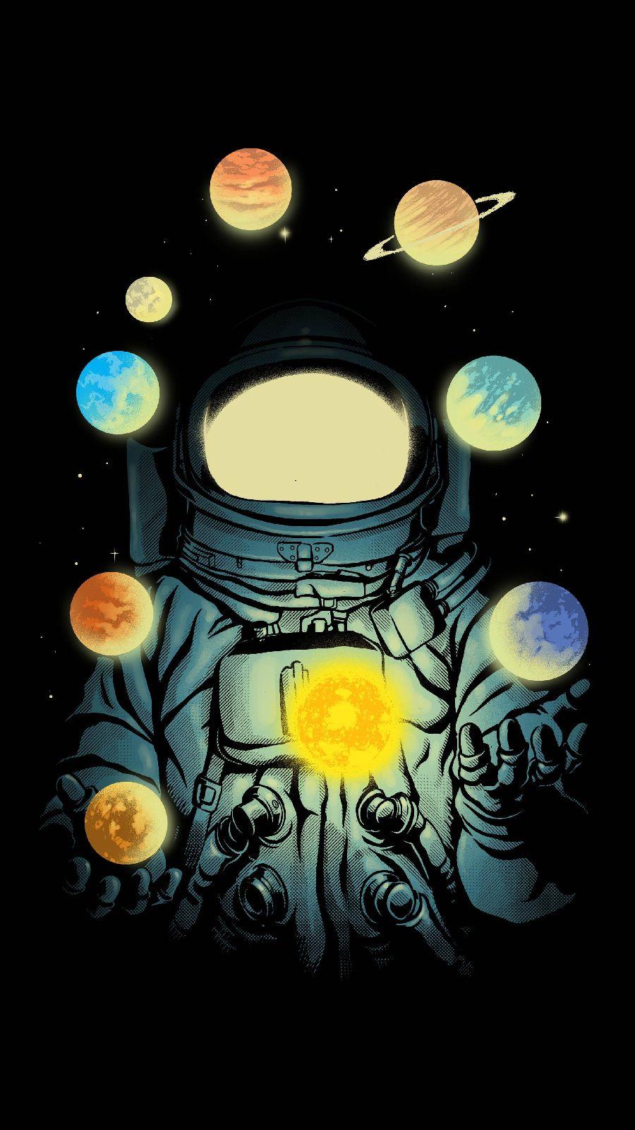900x1600 Juggling astronaut mobile wallpaper Mobile Walls