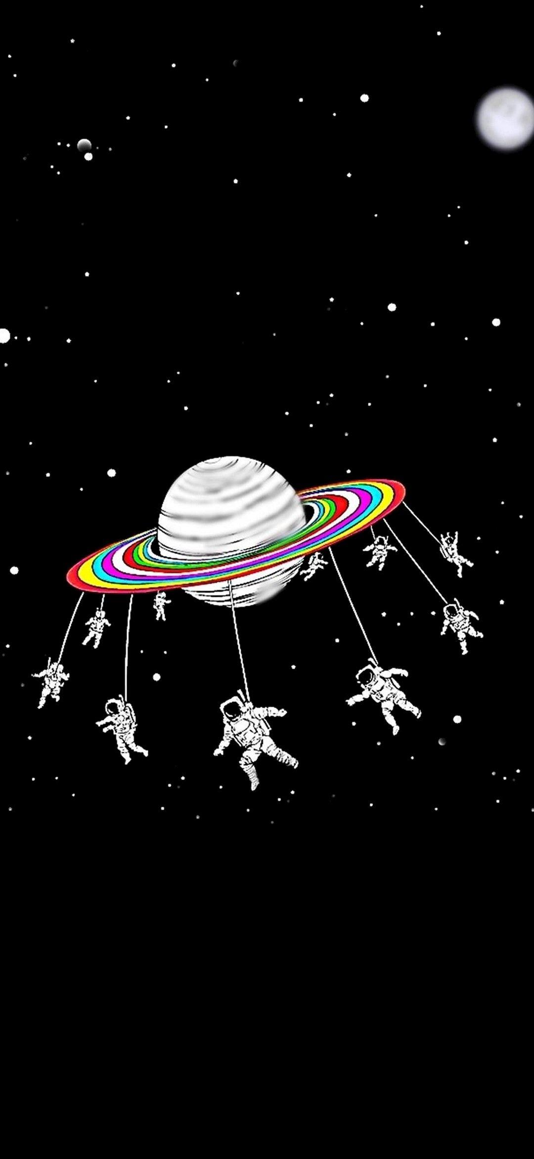 1080x2340 Trippy Psychedelic Astronaut Amoled Mobile Wallpaper ⋆ Traxzee