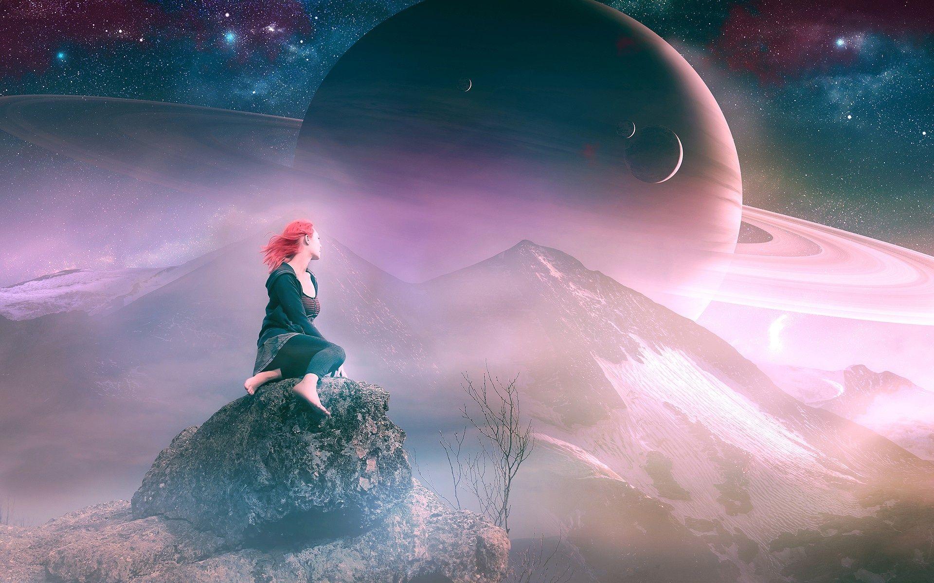 1920x1200 Saturn Girl Wallpaper. Saturn Wallpaper, Saturn Planet Wallpaper and Interstellar Saturn Wallpaper