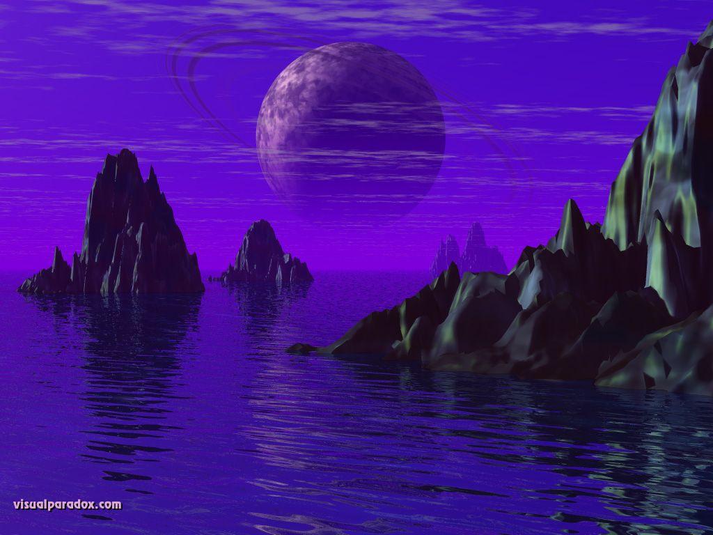 1024x768 Free download planet ocean sea rocks spires horizon saturn 3D wallpaper [1024x768] for your Desktop, Mobile & Tablet. Explore Free 3D Planet Wallpaper. Free Planets Wallpaper, Space Planet Wallpaper, 9 Planets Wallpaper
