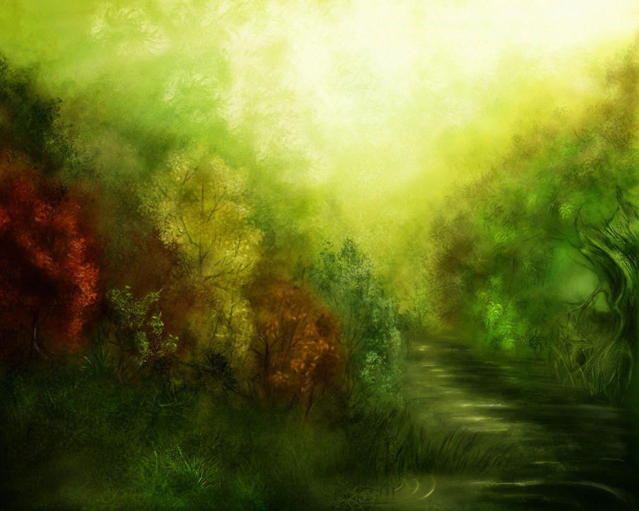 Forest Painting Wallpapers Top Free Forest Painting Backgrounds