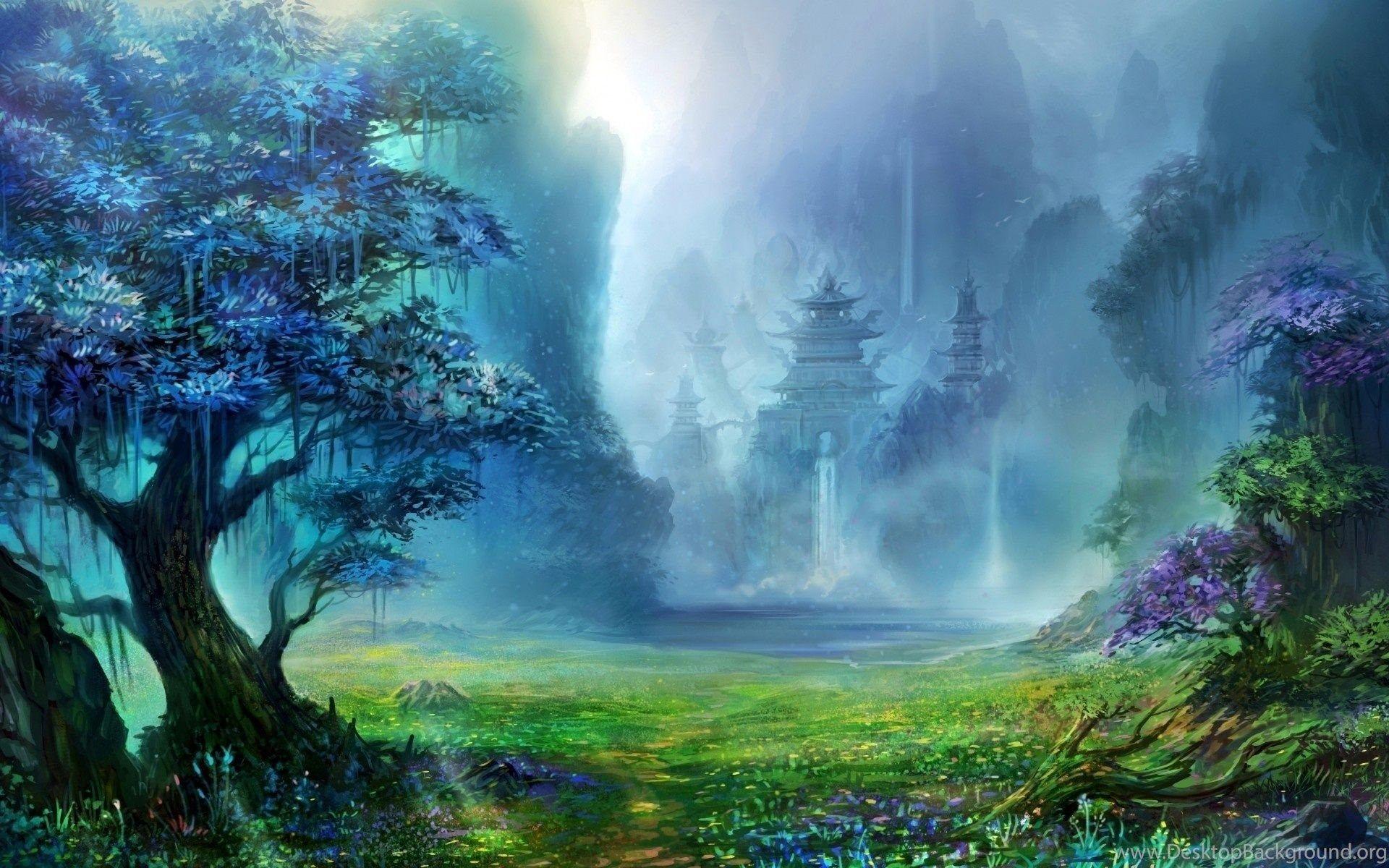 1920x1200 Fantasy Forest Painting Wallpaper For Desktop, PC & Mobile Desktop Background