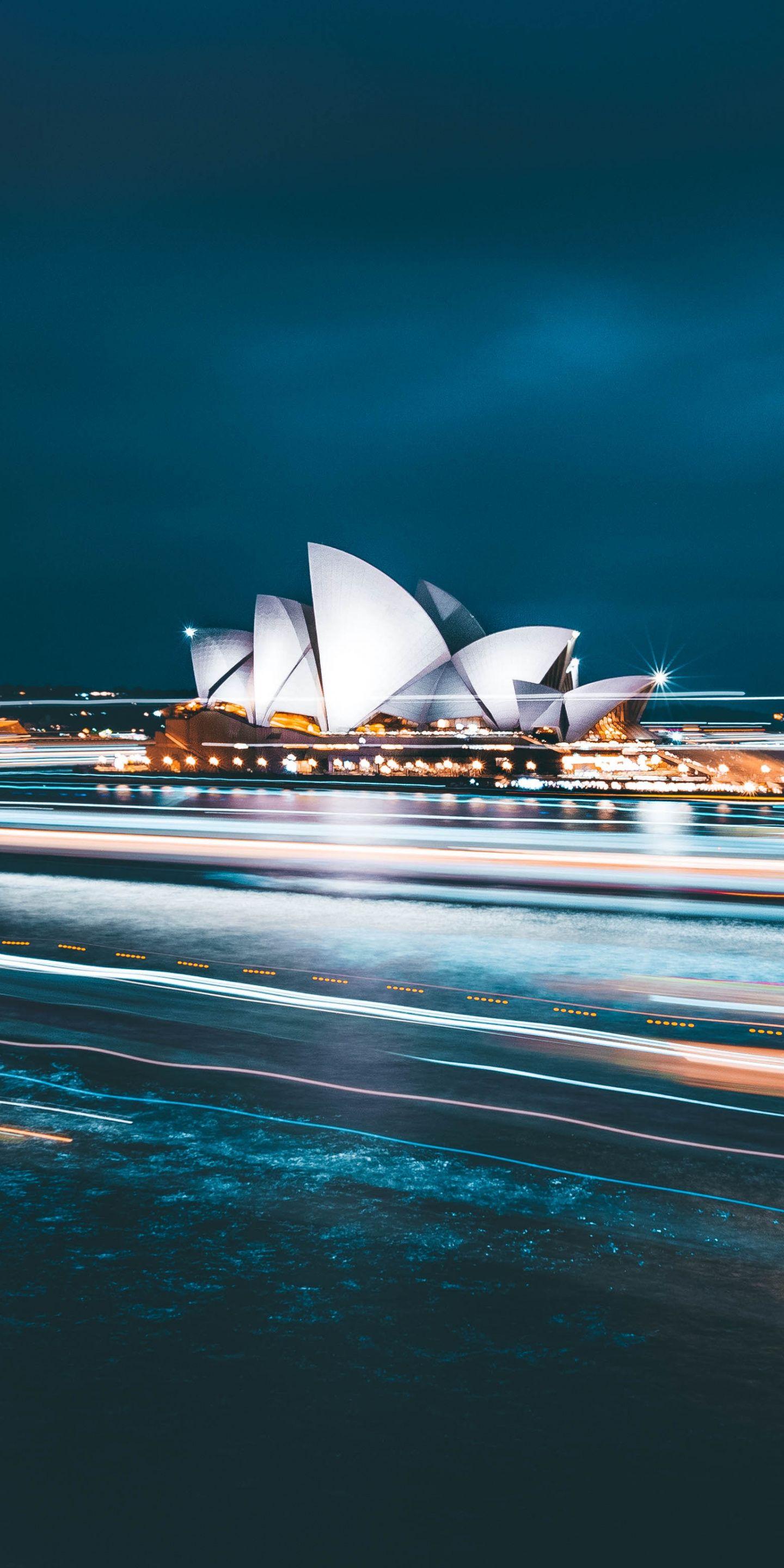 1440x2880 Download Traffic, Sydney, city, night, Sydney Opera House wallpaper, 1440x LG V LG G6