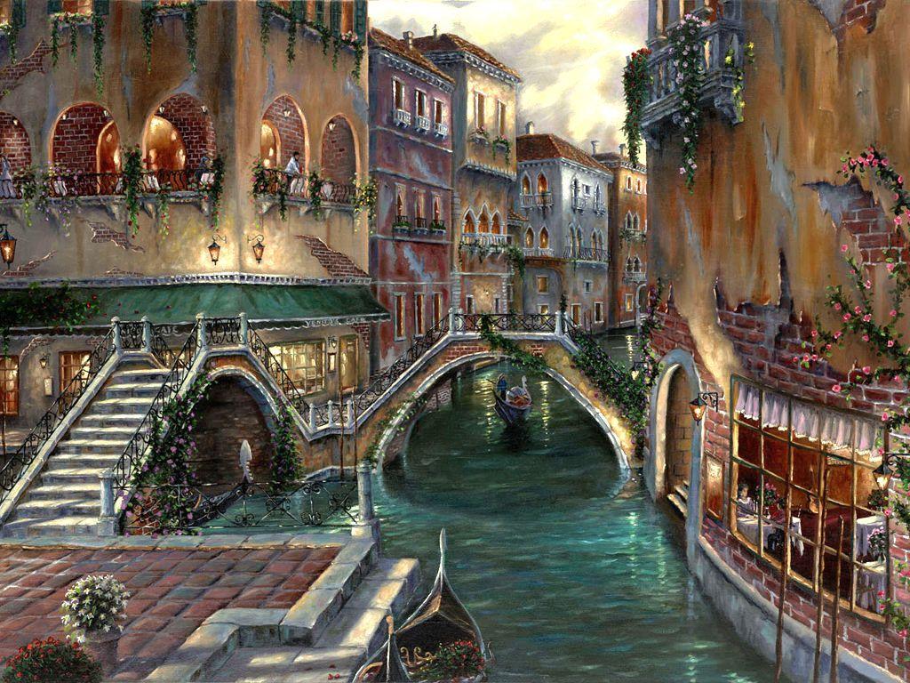 1024x768 Robert Finale Paintings Finale Cityscape Paintings impressionistic oil painting 1024x768 Wallpaper 20