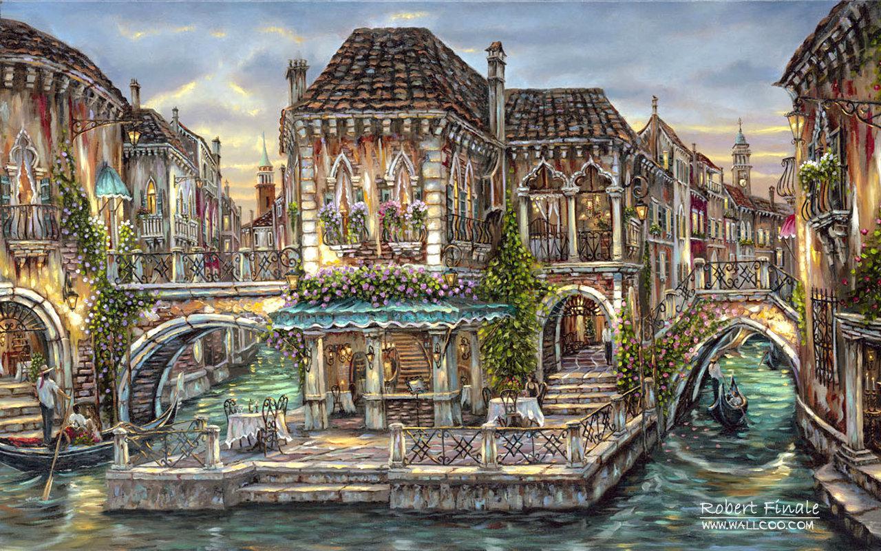 1280x800 Painted Venice M, BL 56. Francis Hodge Wallpaper