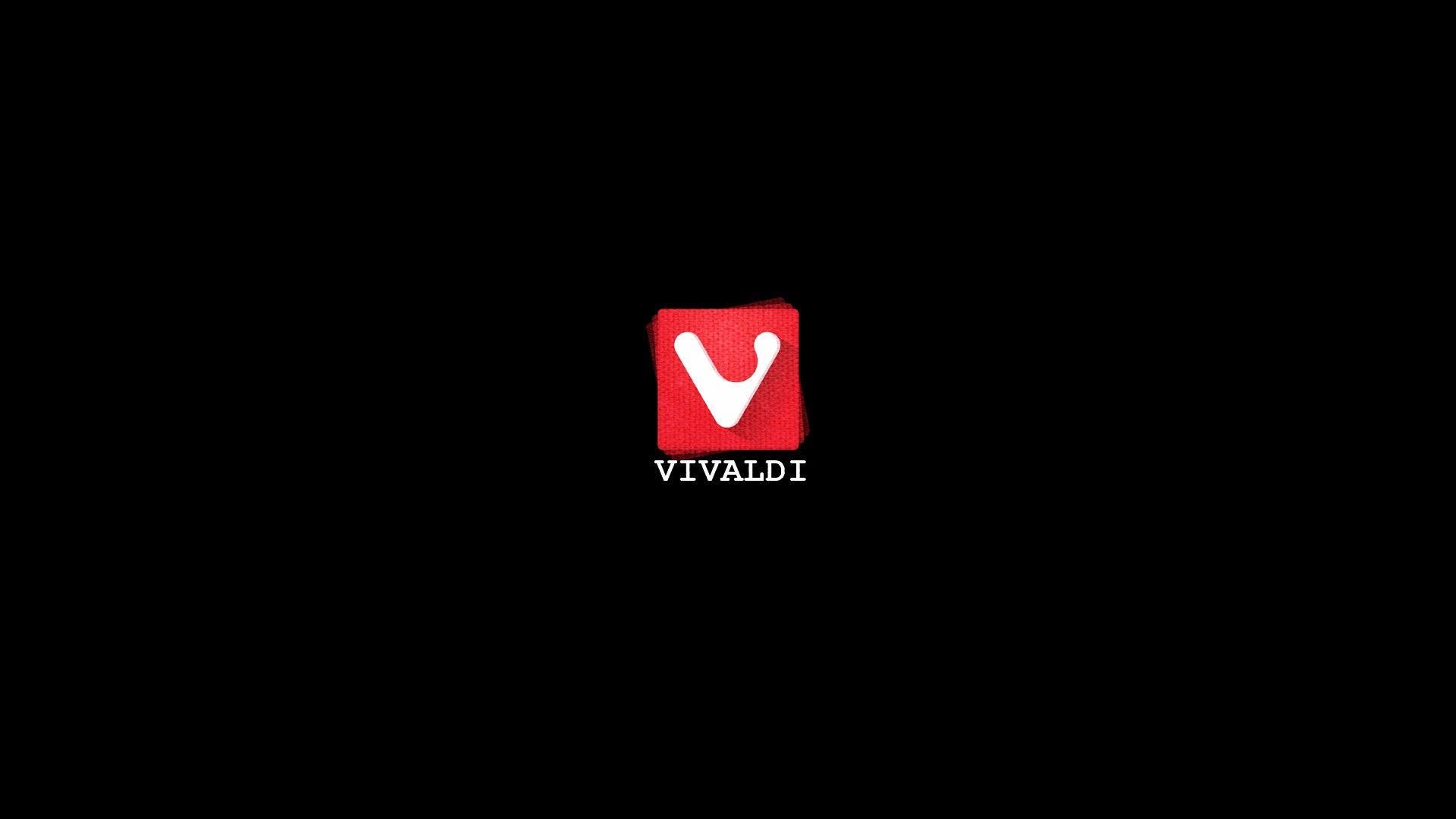 1920x1080 Vivaldi Browser Black Background Icon Wallpaper:1920x1080