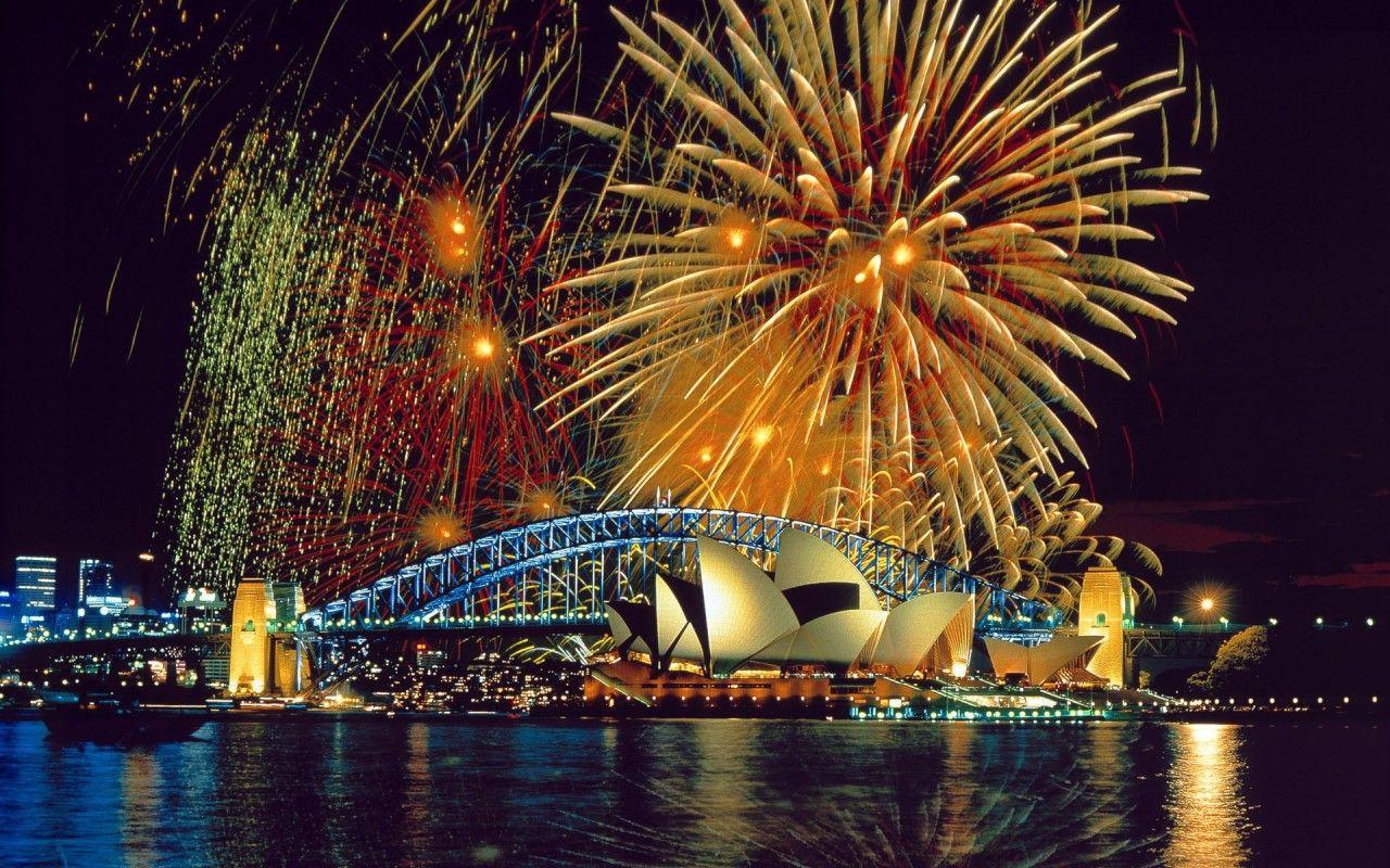 1280x800 Fireworks at the Sydney Opera House, australia, world wallpaper. Fireworks at the Sydney Opera House, australia