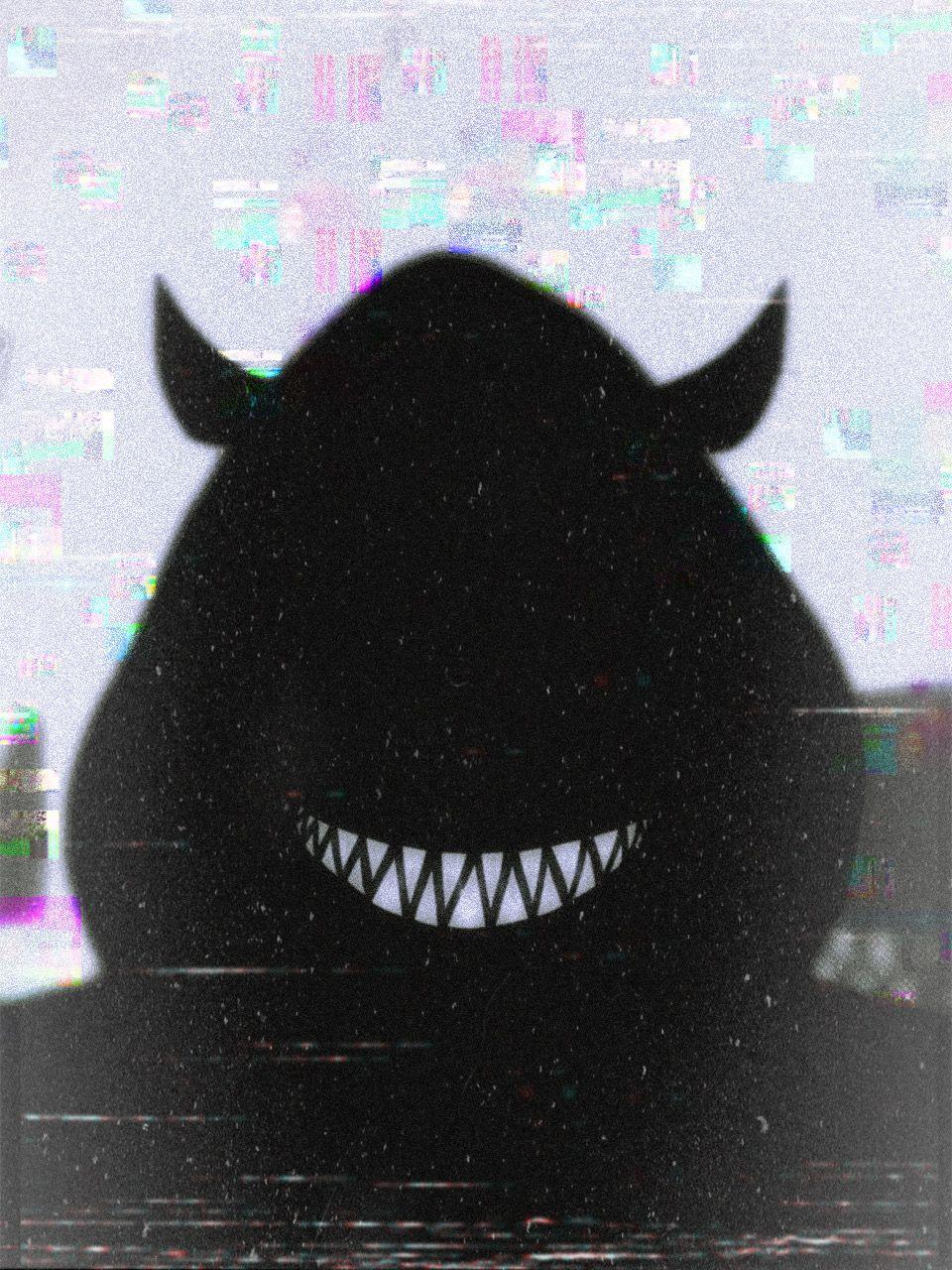 960x1280 CYBER DEMON. —————————————————— #freetoedit #trash #trashgang #cyberdemon #edit #dark #scary #aesthetic #vhs #glitch. Anime demon boy, Scary art, Dark anime