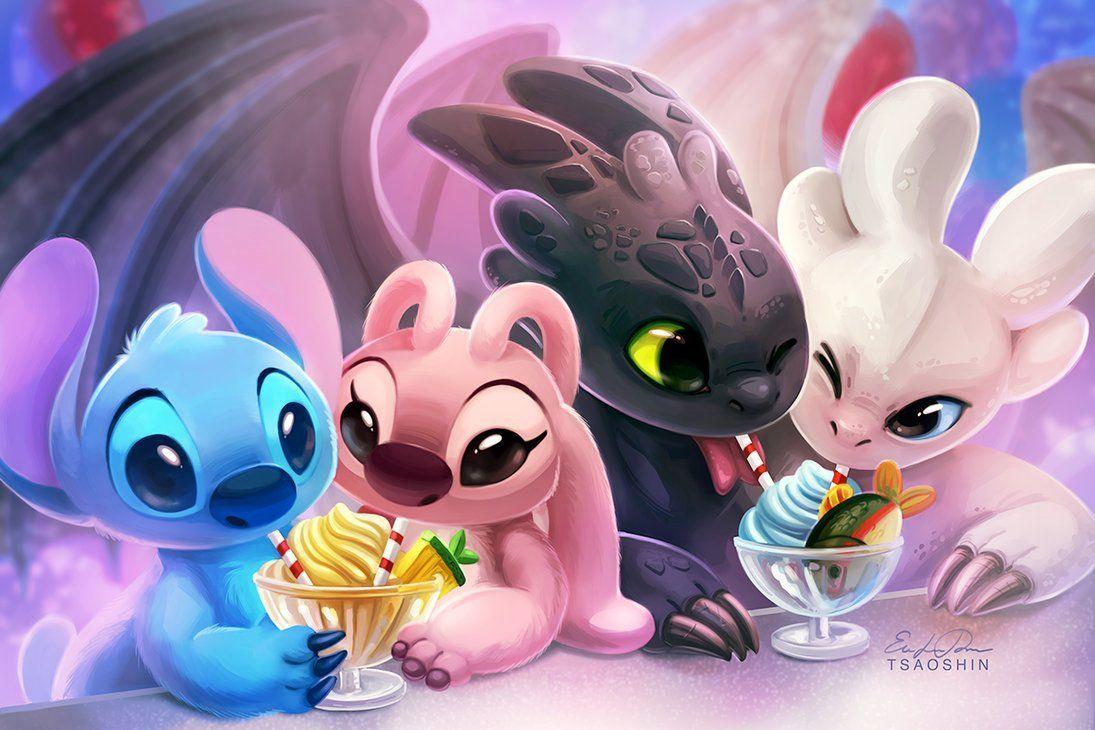 Featured image of post Cute Wallpaper Stitch And Toothless / Toothless with stitch and pikachu.