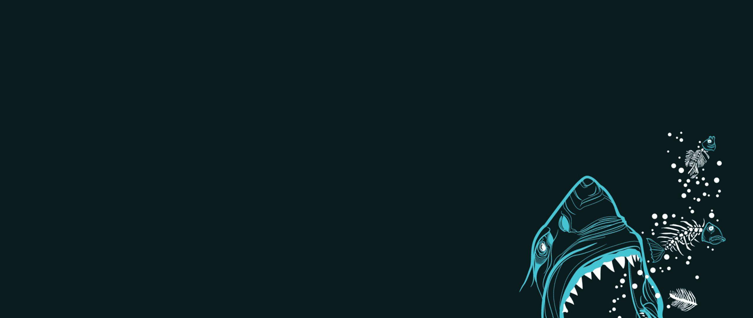 2560x1080 Shark Minimalism 2560x1080 Resolution HD 4k Wallpaper, Image, Background, Photo and Picture