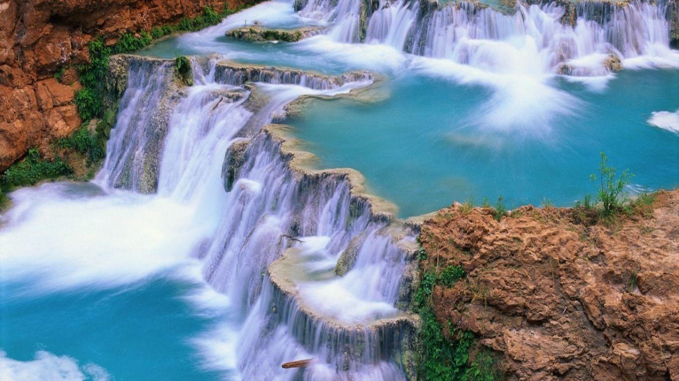 1366x768 Waterfalls Wallpaper Free Download
