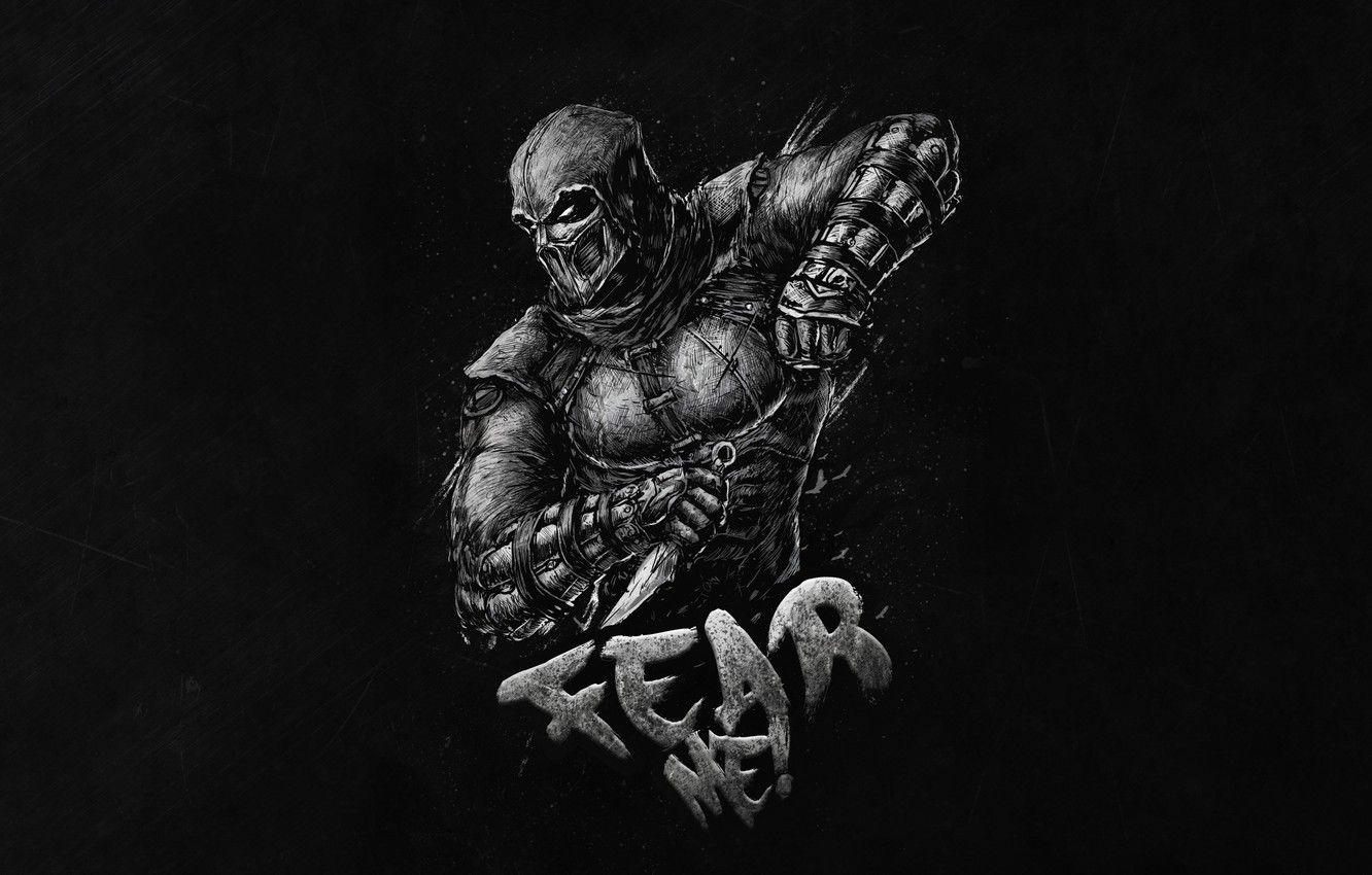 1332x850 Wallpaper Fighter, Art, Mortal Kombat, Mortal Kombat, Mortal Kombat, Character, Characters, Noob Saibot, by Bogdan Timchenko, Bogdan Timchenko, Fear me! image for desktop, section минимализм