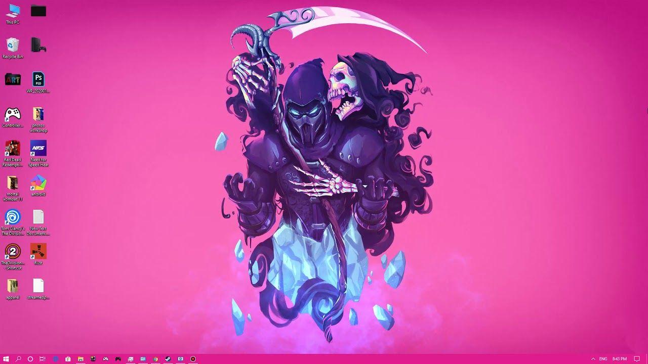 1280x720 wallpaper engine Mortal Kombat noob saibot with death