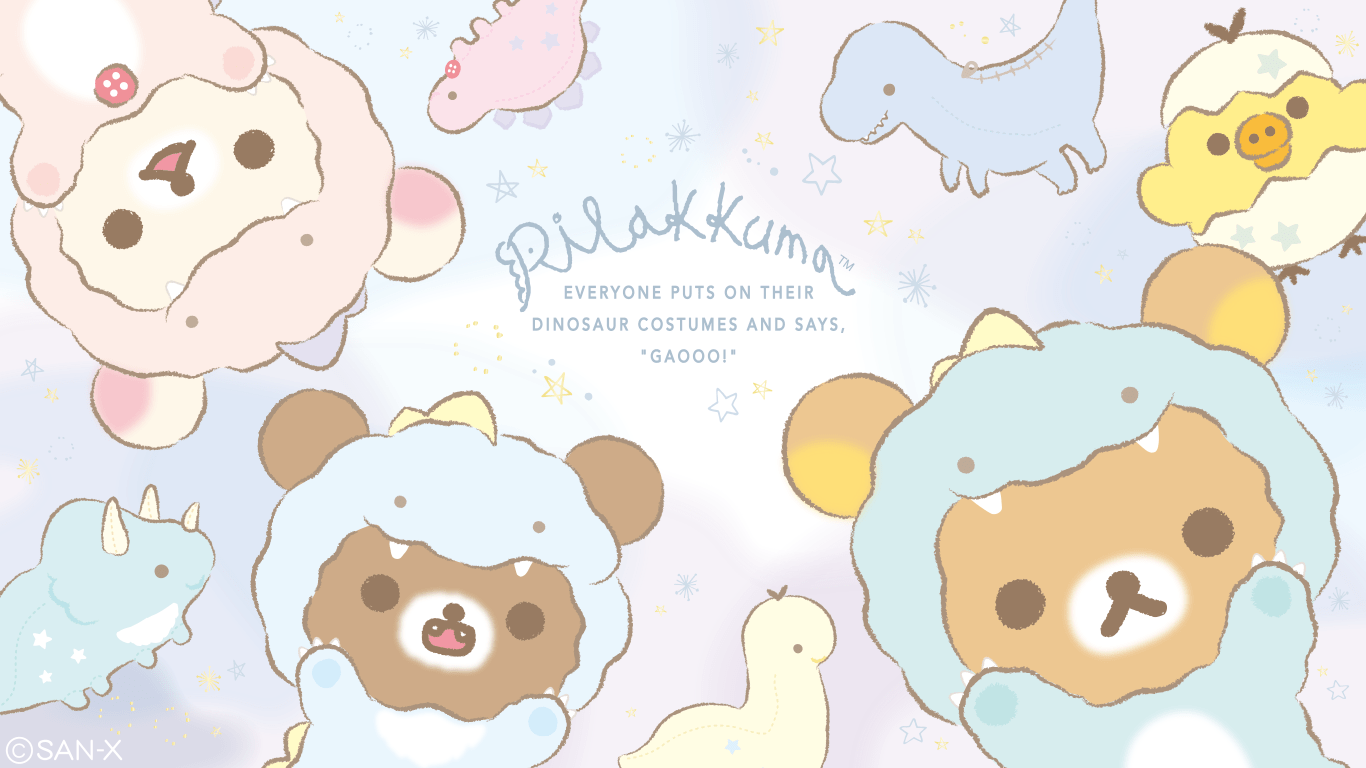 1366x768 Brand new FREE downloadable Rilakkuma wallpaper!