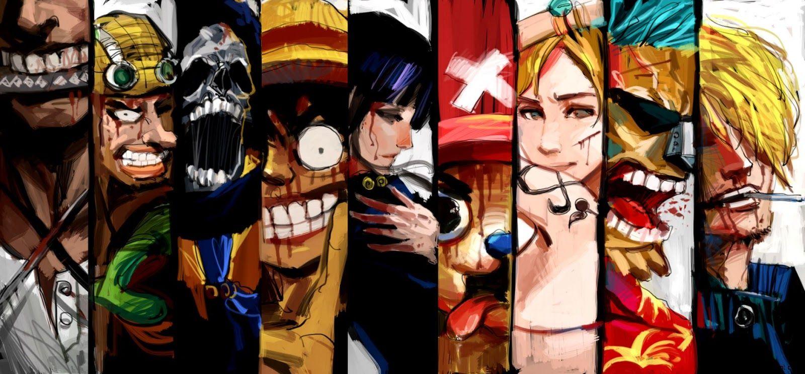 1600x745 One Piece Art Wallpaper